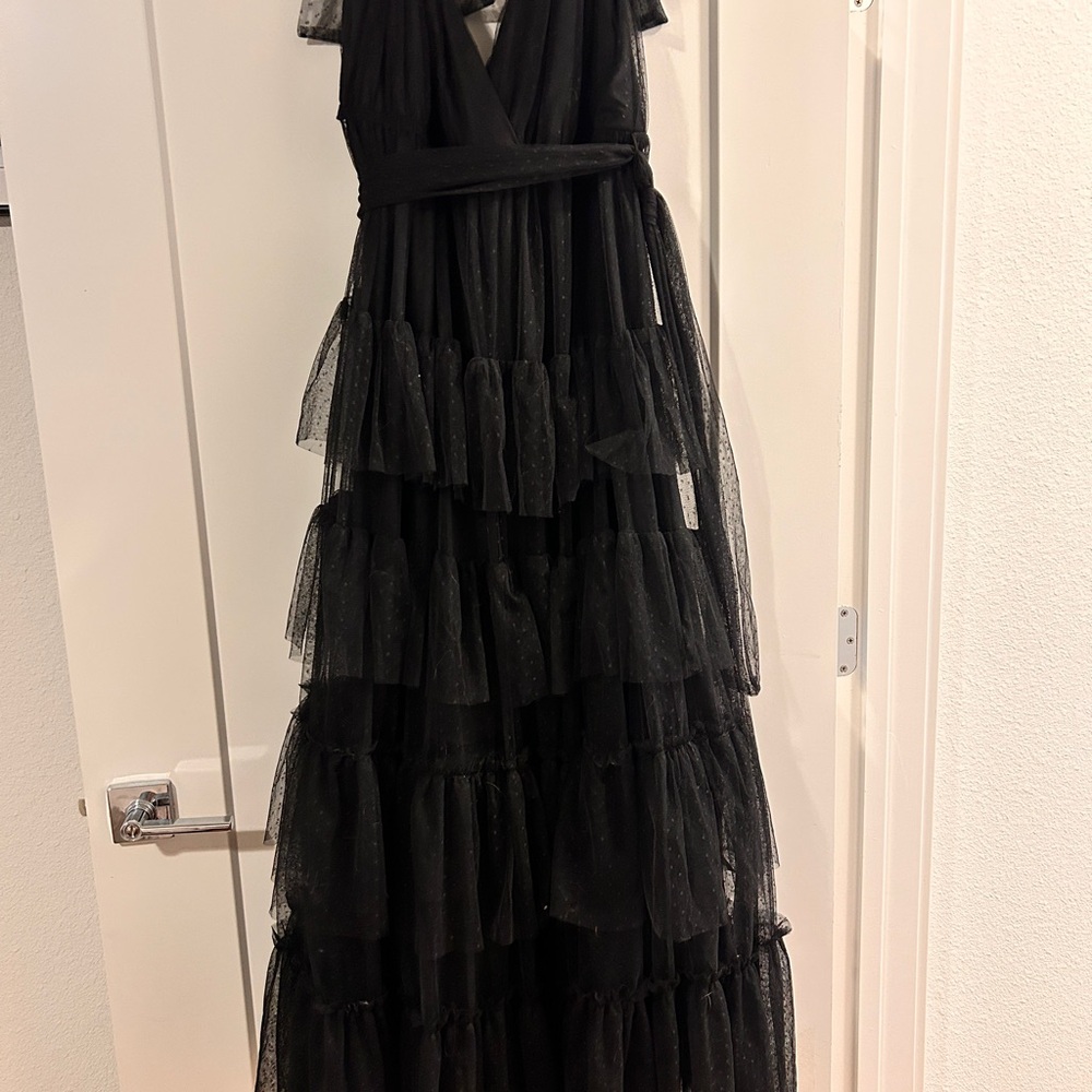 Elegant Black Tiered Dress